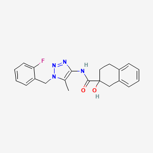 N-[1-[(2-fluorophenyl)methyl]-5-methyltriazol-4-yl]-2-hydroxy-3,4-dihydro-1H-naphthalene-2-carboxamide