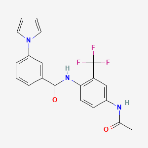 N-[4-acetamido-2-(trifluoromethyl)phenyl]-3-pyrrol-1-ylbenzamide