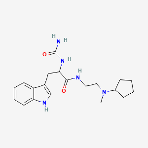 2-(carbamoylamino)-N-[2-[cyclopentyl(methyl)amino]ethyl]-3-(1H-indol-3-yl)propanamide