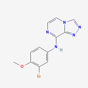 N-(3-bromo-4-methoxyphenyl)-[1,2,4]triazolo[4,3-a]pyrazin-8-amine