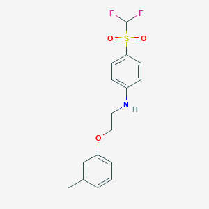 4-(difluoromethylsulfonyl)-N-[2-(3-methylphenoxy)ethyl]aniline