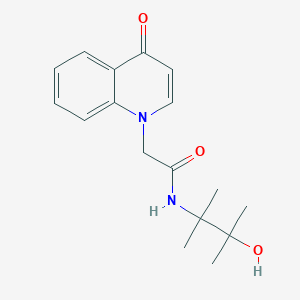 N-(3-hydroxy-2,3-dimethylbutan-2-yl)-2-(4-oxoquinolin-1-yl)acetamide