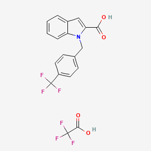 2,2,2-Trifluoroacetic acid;1-[[4-(trifluoromethyl)phenyl]methyl]indole-2-carboxylic acid