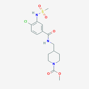 Methyl 4-[[[4-chloro-3-(methanesulfonamido)benzoyl]amino]methyl]piperidine-1-carboxylate