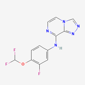 N-[4-(difluoromethoxy)-3-fluorophenyl]-[1,2,4]triazolo[4,3-a]pyrazin-8-amine