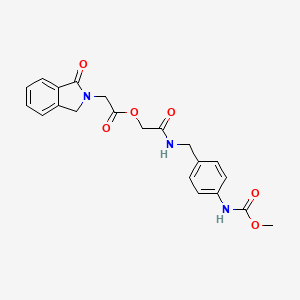 molecular formula C21H21N3O6 B7422861 [2-[[4-(methoxycarbonylamino)phenyl]methylamino]-2-oxoethyl] 2-(3-oxo-1H-isoindol-2-yl)acetate 