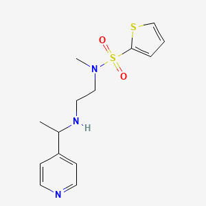 molecular formula C14H19N3O2S2 B7422889 N-methyl-N-[2-(1-pyridin-4-ylethylamino)ethyl]thiophene-2-sulfonamide 