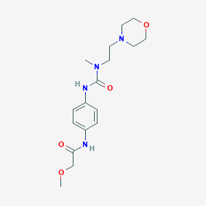 molecular formula C17H26N4O4 B7422914 2-methoxy-N-[4-[[methyl(2-morpholin-4-ylethyl)carbamoyl]amino]phenyl]acetamide 