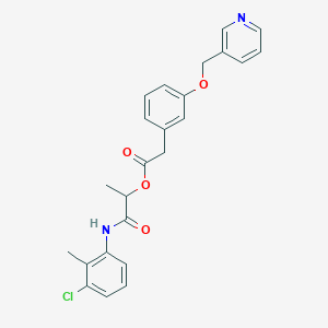 [1-(3-Chloro-2-methylanilino)-1-oxopropan-2-yl] 2-[3-(pyridin-3-ylmethoxy)phenyl]acetate