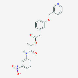 [1-(3-Nitroanilino)-1-oxopropan-2-yl] 2-[3-(pyridin-3-ylmethoxy)phenyl]acetate