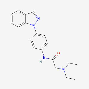 molecular formula C19H22N4O B7422951 2-(diethylamino)-N-(4-indazol-1-ylphenyl)acetamide 