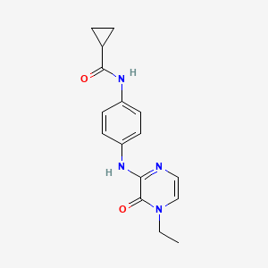 N-[4-[(4-ethyl-3-oxopyrazin-2-yl)amino]phenyl]cyclopropanecarboxamide