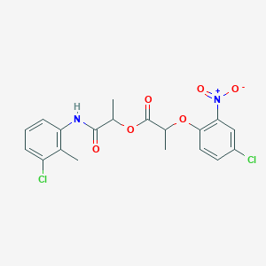 [1-(3-Chloro-2-methylanilino)-1-oxopropan-2-yl] 2-(4-chloro-2-nitrophenoxy)propanoate