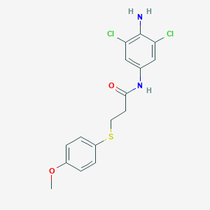 N-(4-amino-3,5-dichlorophenyl)-3-(4-methoxyphenyl)sulfanylpropanamide