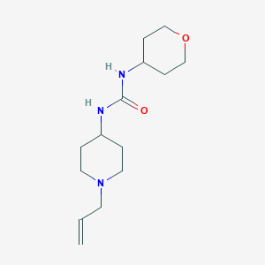 molecular formula C14H25N3O2 B7423029 1-(Oxan-4-yl)-3-(1-prop-2-enylpiperidin-4-yl)urea 