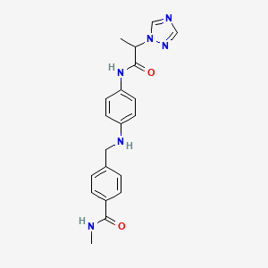 N-methyl-4-[[4-[2-(1,2,4-triazol-1-yl)propanoylamino]anilino]methyl]benzamide