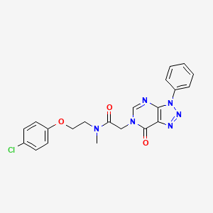 N-[2-(4-chlorophenoxy)ethyl]-N-methyl-2-(7-oxo-3-phenyltriazolo[4,5-d]pyrimidin-6-yl)acetamide