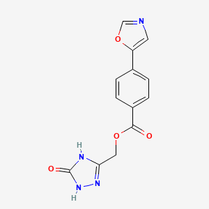 (5-Oxo-1,4-dihydro-1,2,4-triazol-3-yl)methyl 4-(1,3-oxazol-5-yl)benzoate