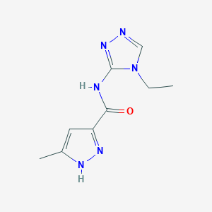 N-(4-ethyl-1,2,4-triazol-3-yl)-5-methyl-1H-pyrazole-3-carboxamide