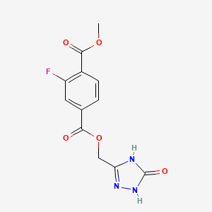 1-O-methyl 4-O-[(5-oxo-1,4-dihydro-1,2,4-triazol-3-yl)methyl] 2-fluorobenzene-1,4-dicarboxylate