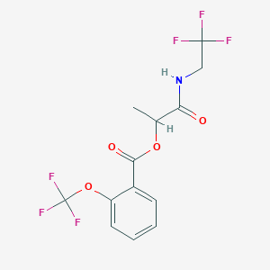 [1-Oxo-1-(2,2,2-trifluoroethylamino)propan-2-yl] 2-(trifluoromethoxy)benzoate