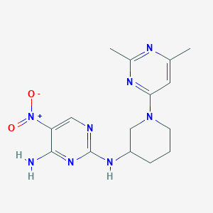 2-N-[1-(2,6-dimethylpyrimidin-4-yl)piperidin-3-yl]-5-nitropyrimidine-2,4-diamine