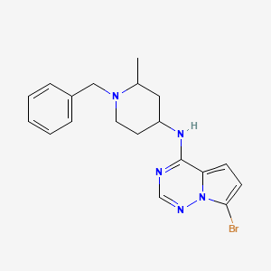 N-(1-benzyl-2-methylpiperidin-4-yl)-7-bromopyrrolo[2,1-f][1,2,4]triazin-4-amine