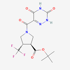 tert-butyl (3S,4S)-1-(3,5-dioxo-2H-1,2,4-triazine-6-carbonyl)-4-(trifluoromethyl)pyrrolidine-3-carboxylate