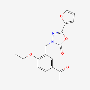 3-[(5-Acetyl-2-ethoxyphenyl)methyl]-5-(furan-2-yl)-1,3,4-oxadiazol-2-one