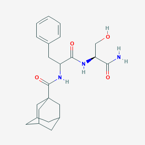 molecular formula C23H31N3O4 B7423371 Unk-DL-Phe-Ser-NH2 