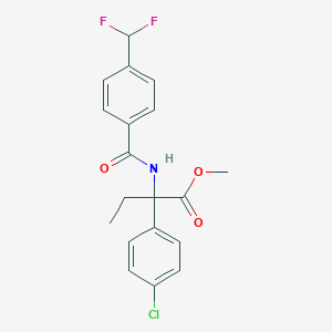 Methyl 2-(4-chlorophenyl)-2-[[4-(difluoromethyl)benzoyl]amino]butanoate