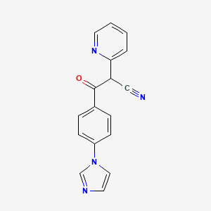 3-(4-Imidazol-1-ylphenyl)-3-oxo-2-pyridin-2-ylpropanenitrile