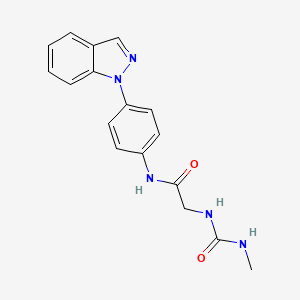 N-(4-indazol-1-ylphenyl)-2-(methylcarbamoylamino)acetamide