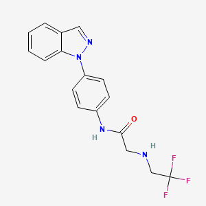 N-(4-indazol-1-ylphenyl)-2-(2,2,2-trifluoroethylamino)acetamide