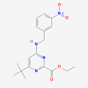 Ethyl 4-tert-butyl-6-[(3-nitrophenyl)methylamino]pyrimidine-2-carboxylate