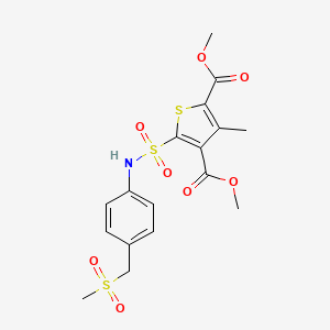 Dimethyl 3-methyl-5-[[4-(methylsulfonylmethyl)phenyl]sulfamoyl]thiophene-2,4-dicarboxylate