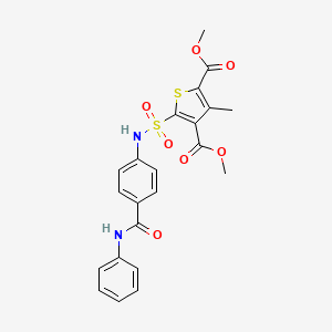 Dimethyl 3-methyl-5-[[4-(phenylcarbamoyl)phenyl]sulfamoyl]thiophene-2,4-dicarboxylate