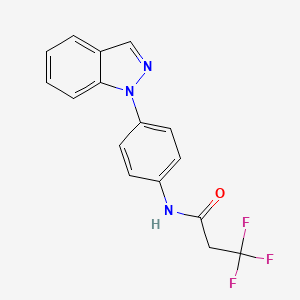 3,3,3-trifluoro-N-(4-indazol-1-ylphenyl)propanamide