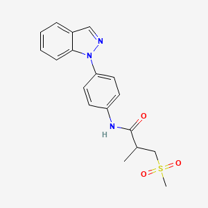 N-(4-indazol-1-ylphenyl)-2-methyl-3-methylsulfonylpropanamide