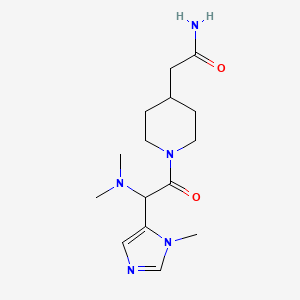 2-[1-[2-(Dimethylamino)-2-(3-methylimidazol-4-yl)acetyl]piperidin-4-yl]acetamide