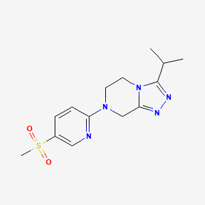 7-(5-methylsulfonylpyridin-2-yl)-3-propan-2-yl-6,8-dihydro-5H-[1,2,4]triazolo[4,3-a]pyrazine