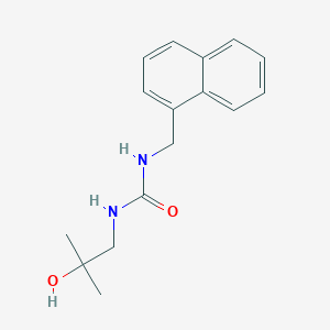 molecular formula C16H20N2O2 B7423615 1-(2-Hydroxy-2-methylpropyl)-3-(naphthalen-1-ylmethyl)urea 