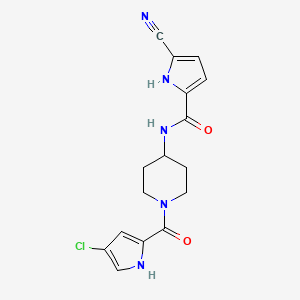 N-[1-(4-chloro-1H-pyrrole-2-carbonyl)piperidin-4-yl]-5-cyano-1H-pyrrole-2-carboxamide