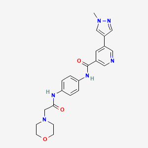 5-(1-methylpyrazol-4-yl)-N-[4-[(2-morpholin-4-ylacetyl)amino]phenyl]pyridine-3-carboxamide