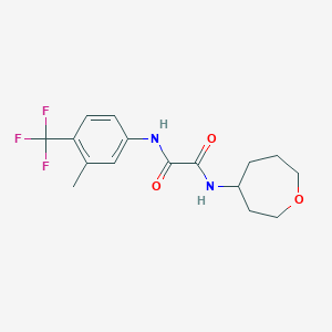 molecular formula C16H19F3N2O3 B7423638 N'-[3-methyl-4-(trifluoromethyl)phenyl]-N-(oxepan-4-yl)oxamide 