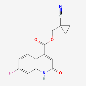 (1-cyanocyclopropyl)methyl 7-fluoro-2-oxo-1H-quinoline-4-carboxylate