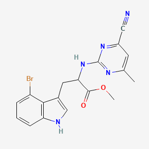 methyl 3-(4-bromo-1H-indol-3-yl)-2-[(4-cyano-6-methylpyrimidin-2-yl)amino]propanoate