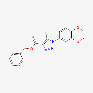 Benzyl 1-(2,3-dihydro-1,4-benzodioxin-6-yl)-5-methyltriazole-4-carboxylate