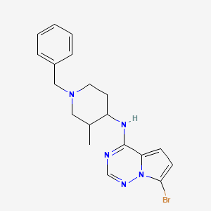 N-(1-benzyl-3-methylpiperidin-4-yl)-7-bromopyrrolo[2,1-f][1,2,4]triazin-4-amine