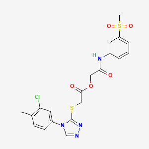 [2-(3-Methylsulfonylanilino)-2-oxoethyl] 2-[[4-(3-chloro-4-methylphenyl)-1,2,4-triazol-3-yl]sulfanyl]acetate